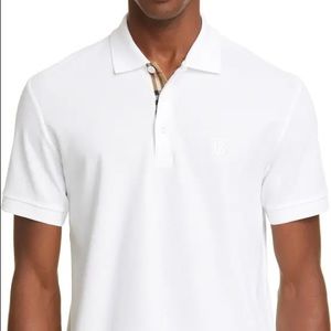 BUNDLE NWT MENS BURBERRY POLOS WHITE & BLUE